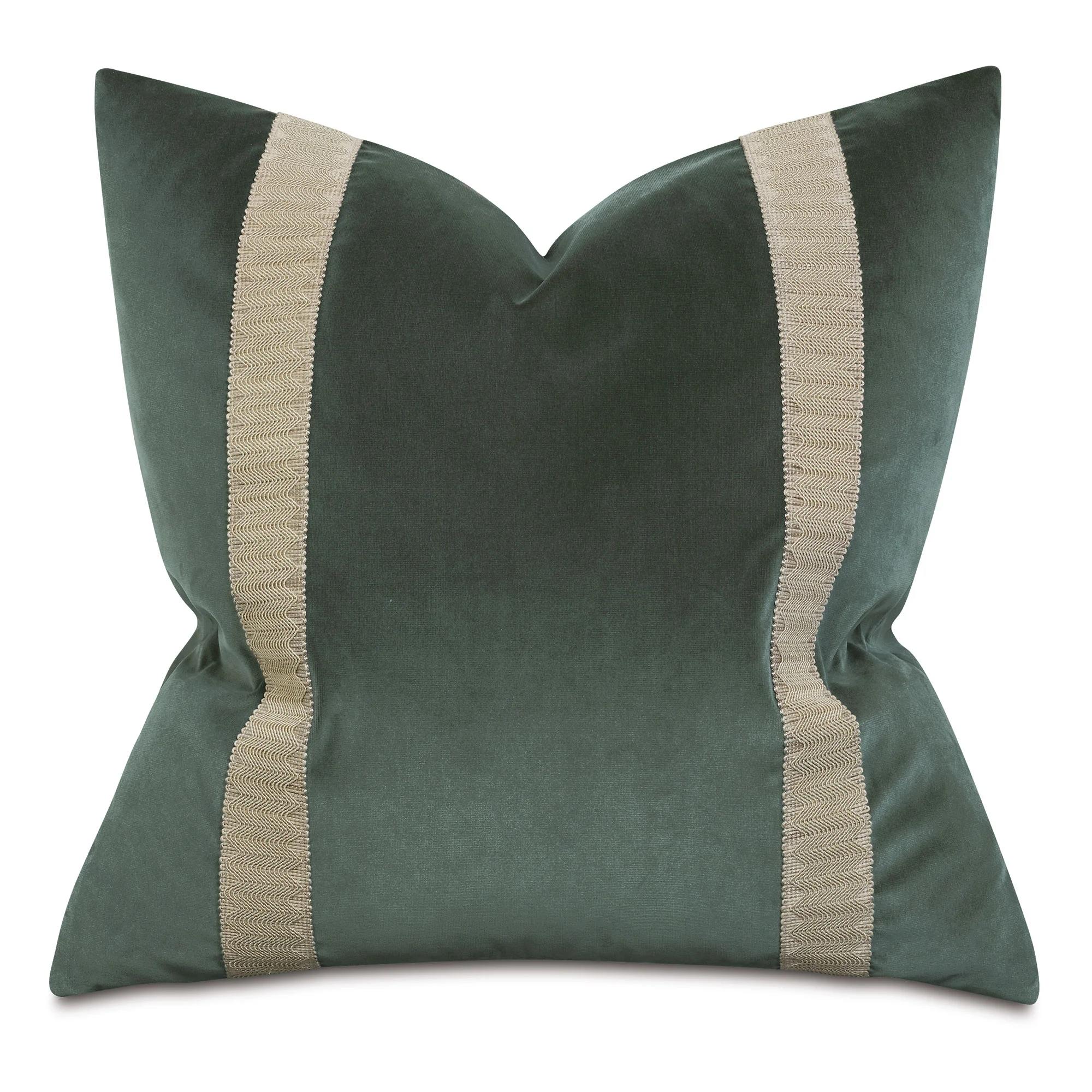 Uma Metallic Border Decorative Pillow-22"x22" thumbnail 2
