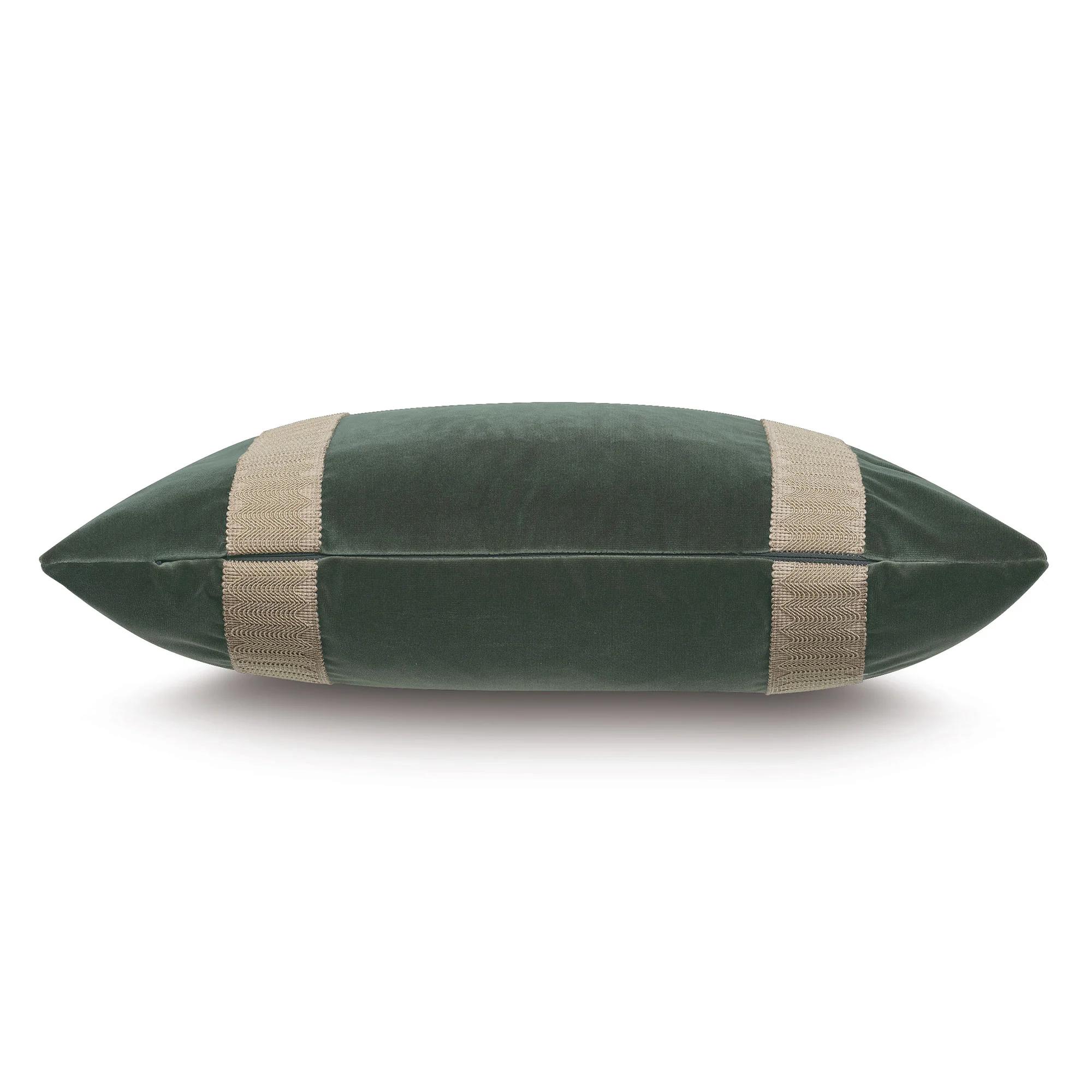 Uma Metallic Border Decorative Pillow-22"x22" thumbnail 3