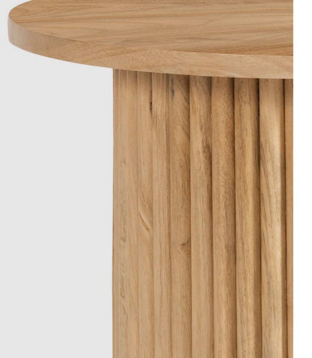 Serwon Pedestal Wood Round End Table thumbnail 4