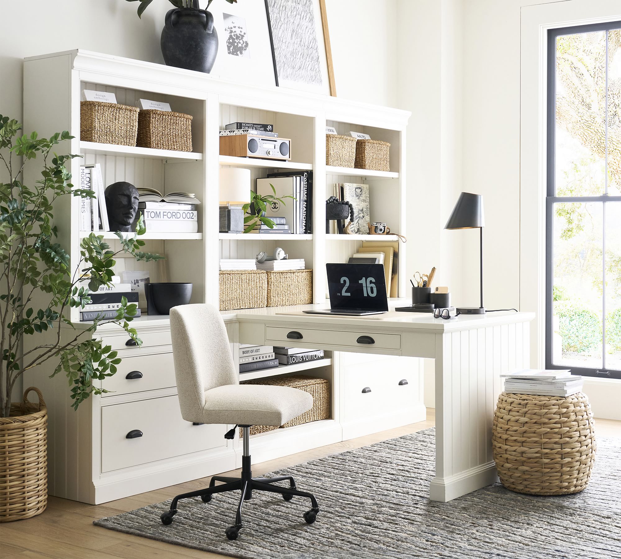 Aubrey 108" Peninsula Desk Office Suite thumbnail 2