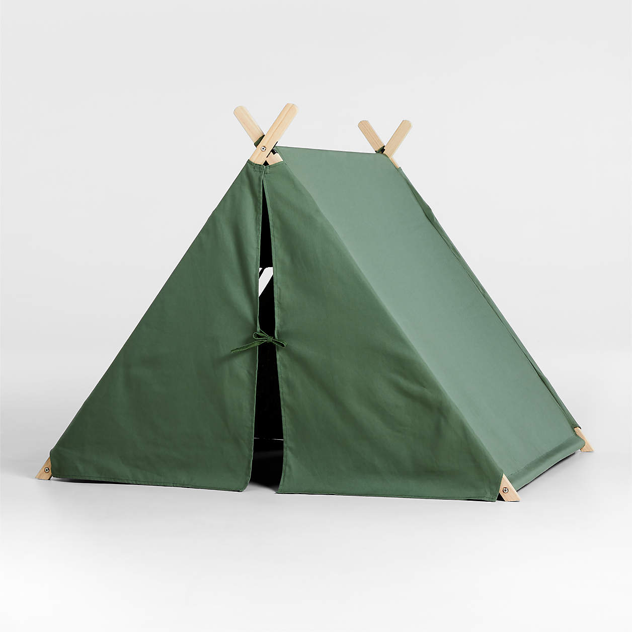 Green Collapsible Kids Canvas Play Tent thumbnail 3