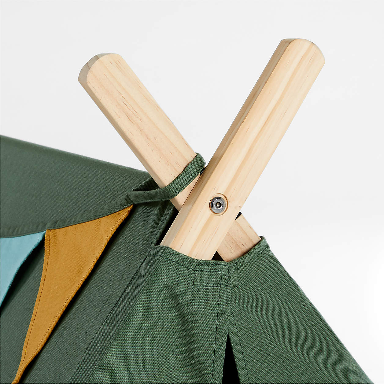 Green Collapsible Kids Canvas Play Tent thumbnail 4