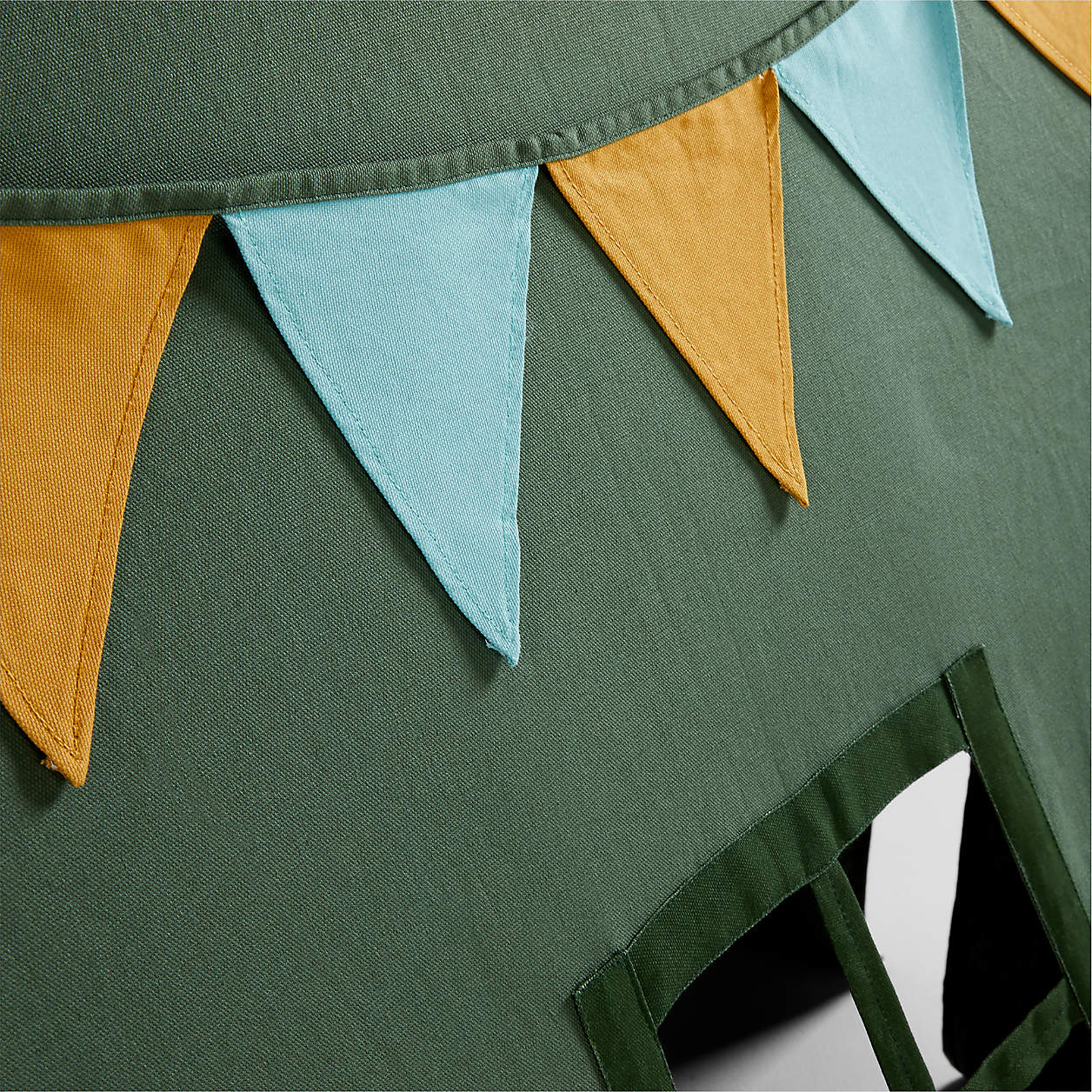 Green Collapsible Kids Canvas Play Tent thumbnail 5