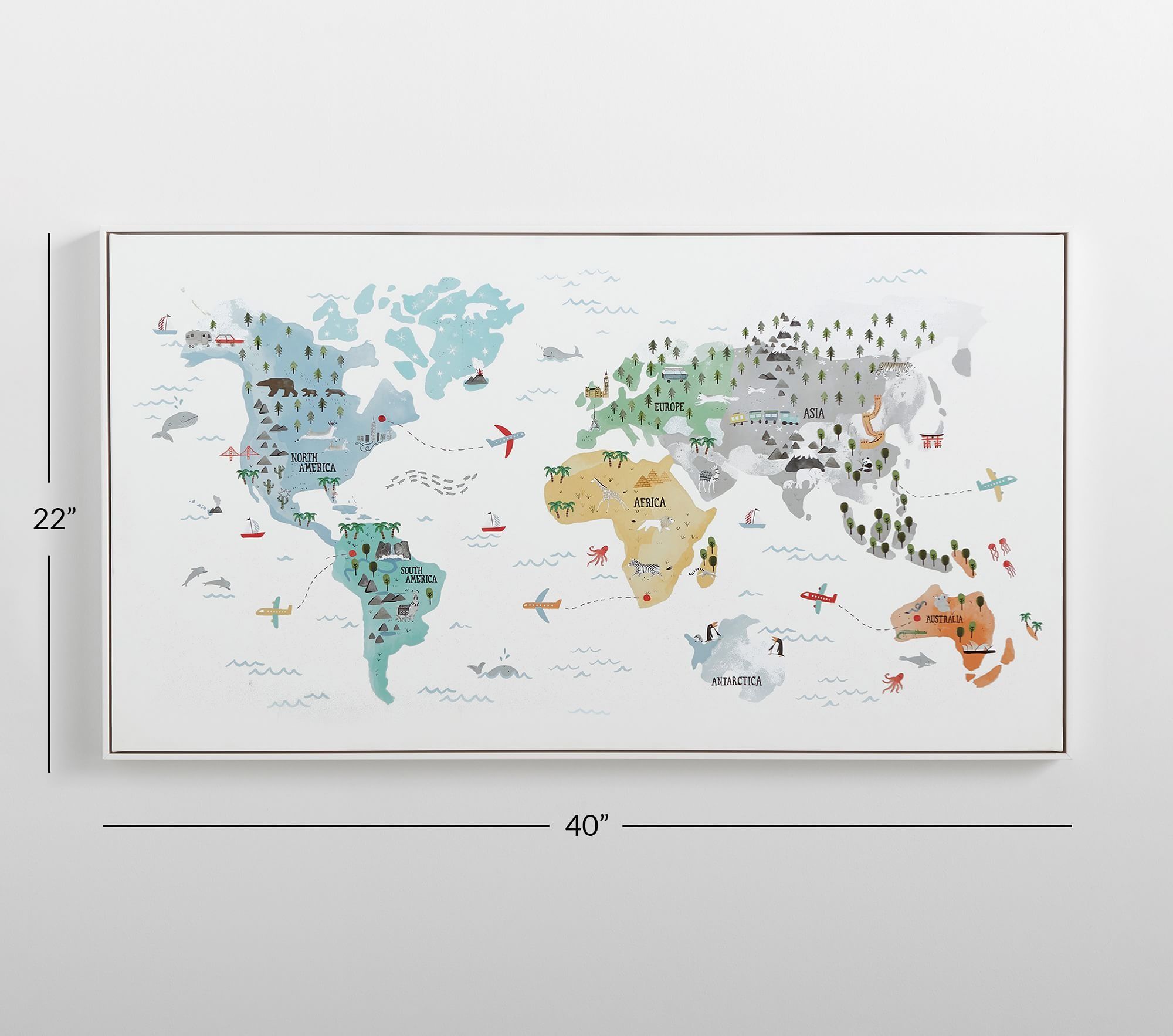 World Map Wall Art thumbnail 2