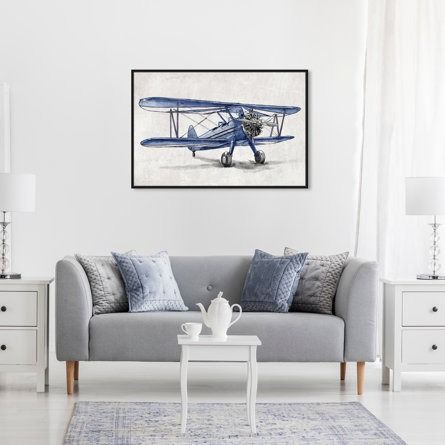 Transportation Blue Vintage Aviator Frame thumbnail 2