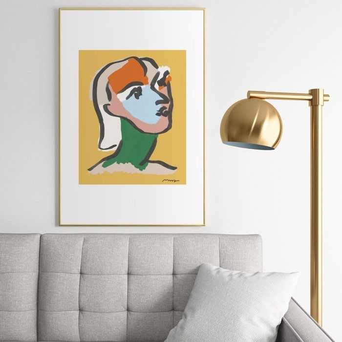 Ninette in Yellow Modern Portrait Print Art thumbnail 2