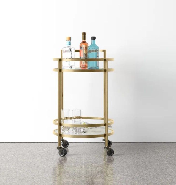Augusto Metal Bar Cart thumbnail 2