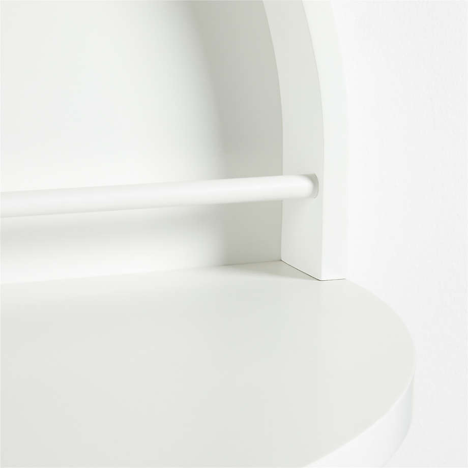 Mallory White Wood Wall-Mounted Kids Table thumbnail 3