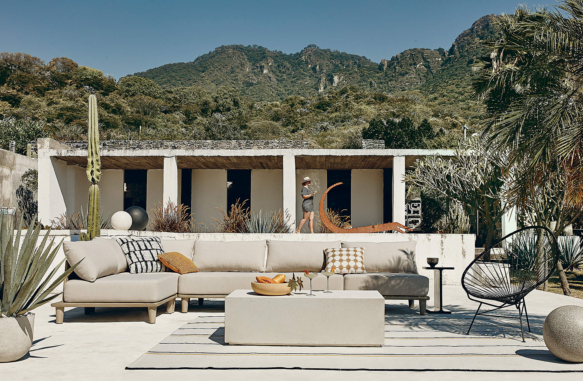 Matter Ivory Cement Rectangle Coffee Table thumbnail 5
