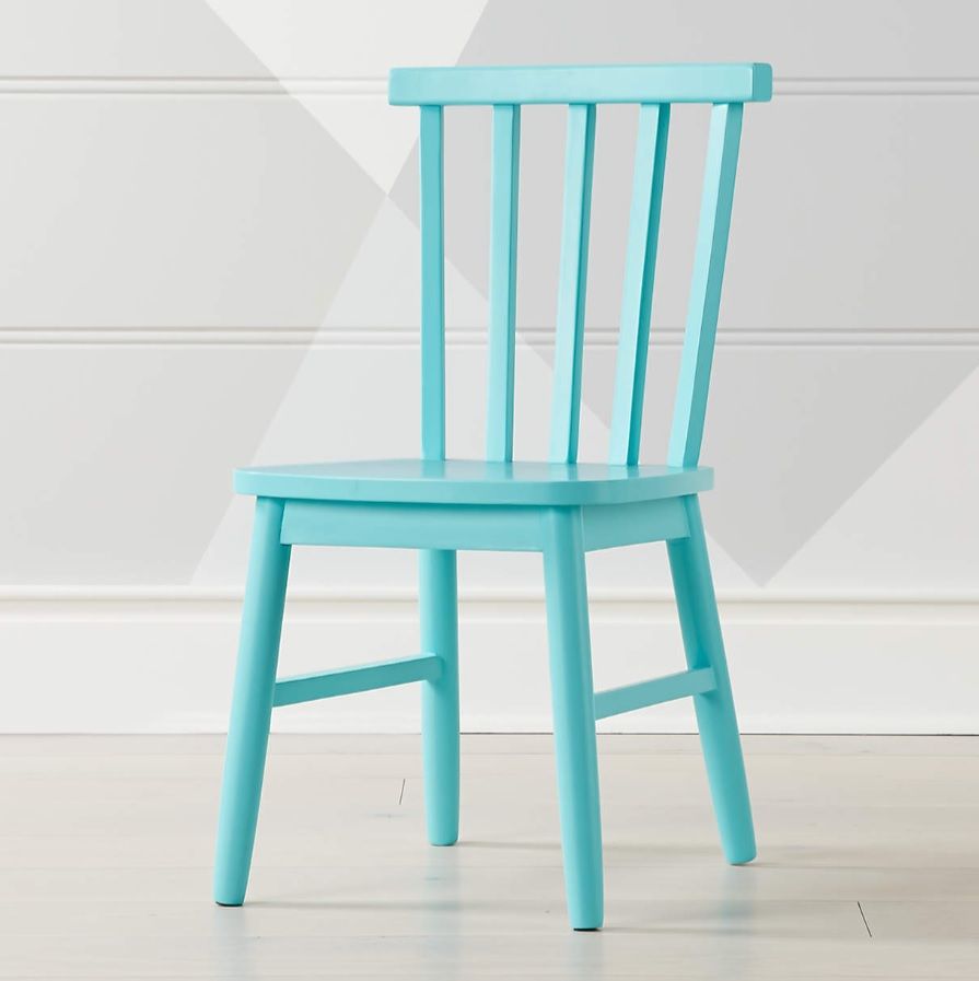 Shore Light Blue Wood Kids Play Chair thumbnail 2