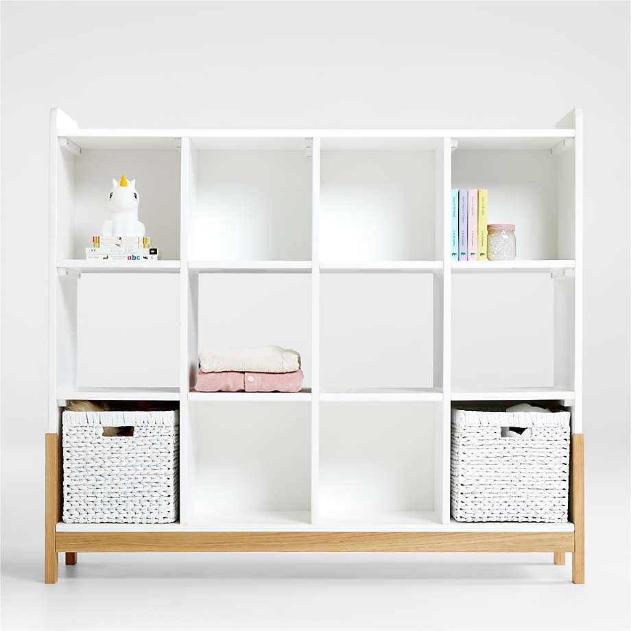 Rue White Wood 12-Cube Bookcase thumbnail 2