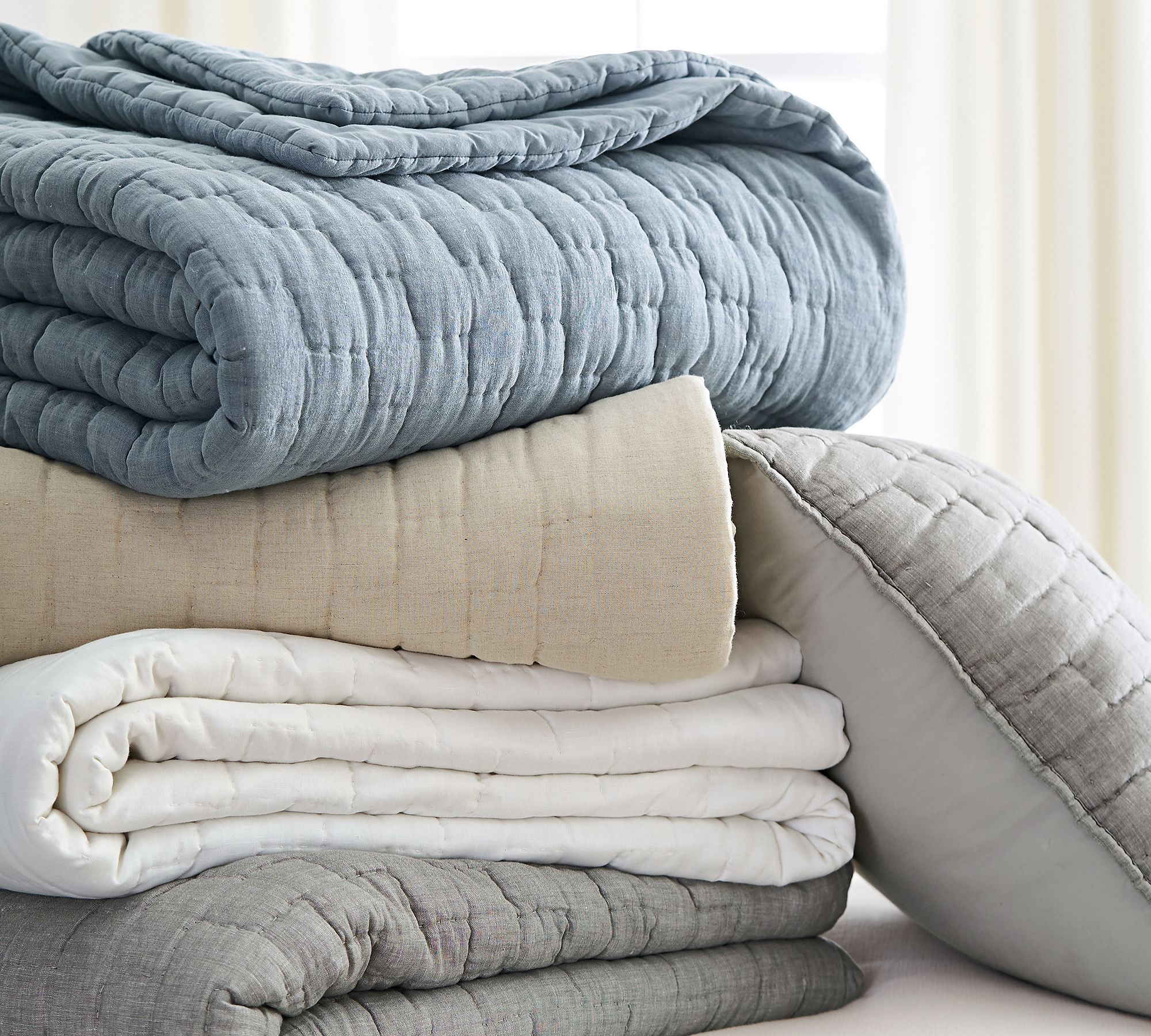 Bliss Handcrafted Linen Cotton Quilt-King thumbnail 2