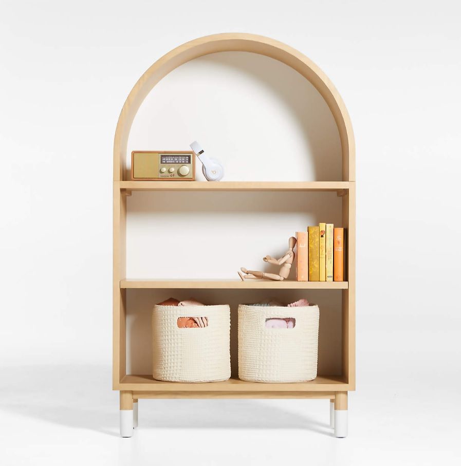 Aksel Wood Arched 3-Shelf Bookcase thumbnail 2