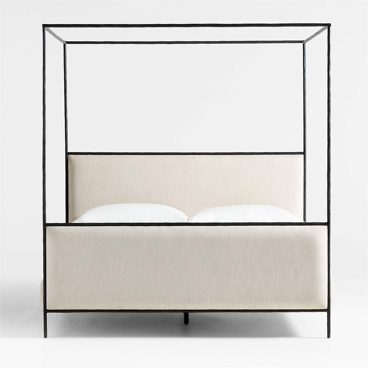 Dahlia Hand Forged Steel Framed Upholstered Canopy Bed-King thumbnail 3