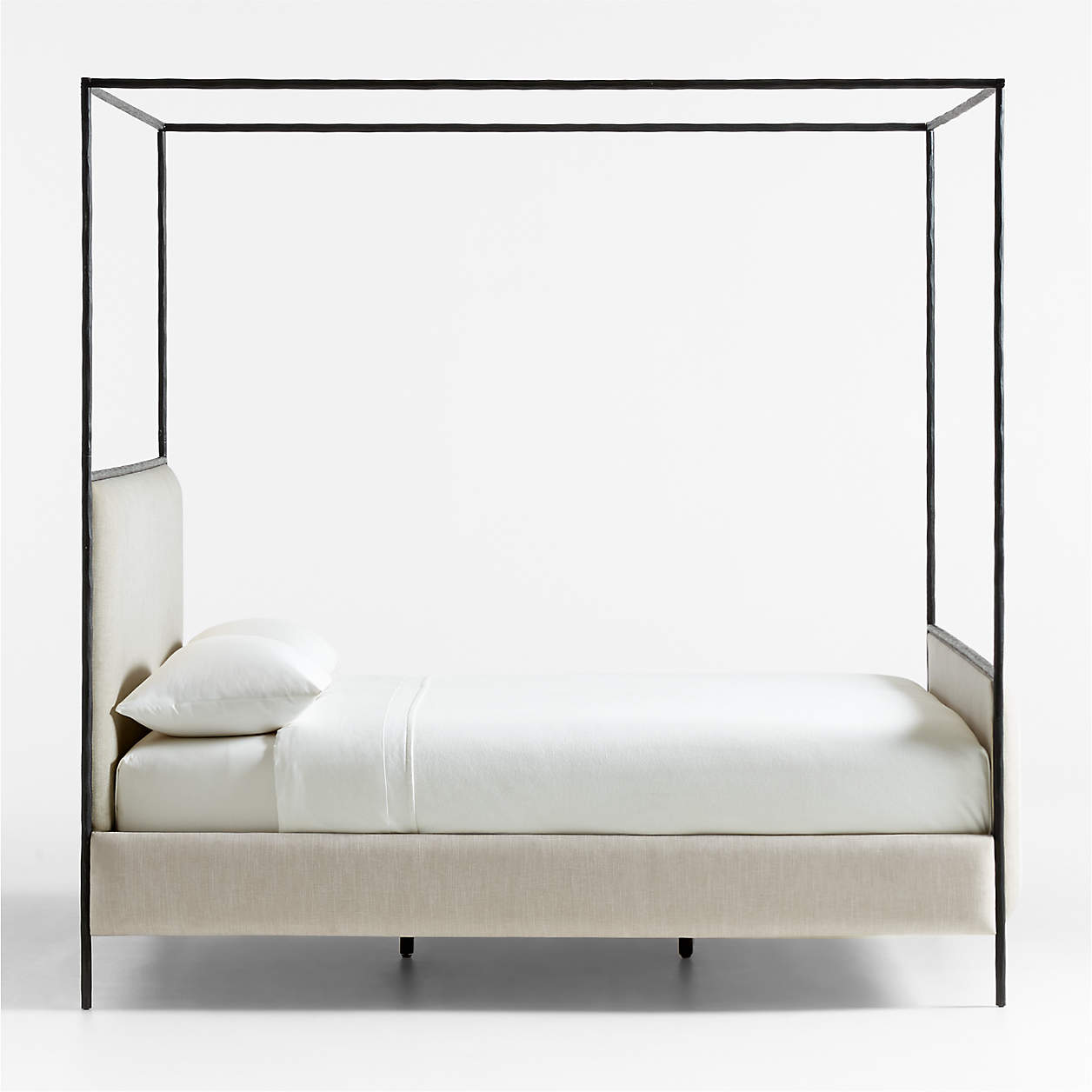 Dahlia Hand Forged Steel Framed Upholstered Canopy Bed-King thumbnail 4