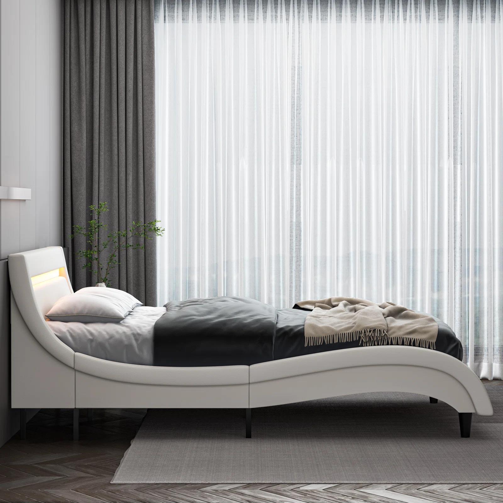Lighted Headboard Platform Bed-Full thumbnail 2