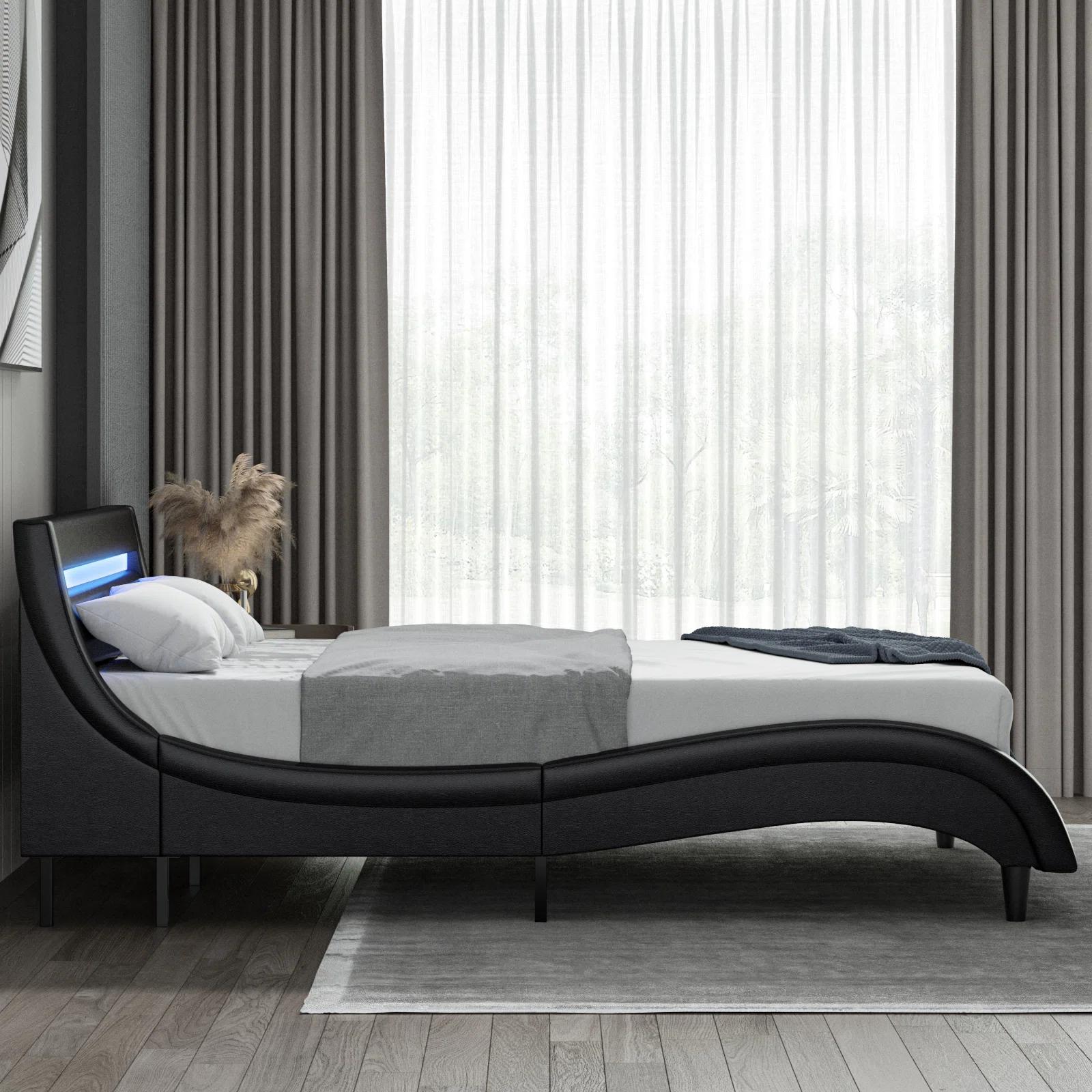 Lighted Headboard Platform Bed-Full thumbnail 3