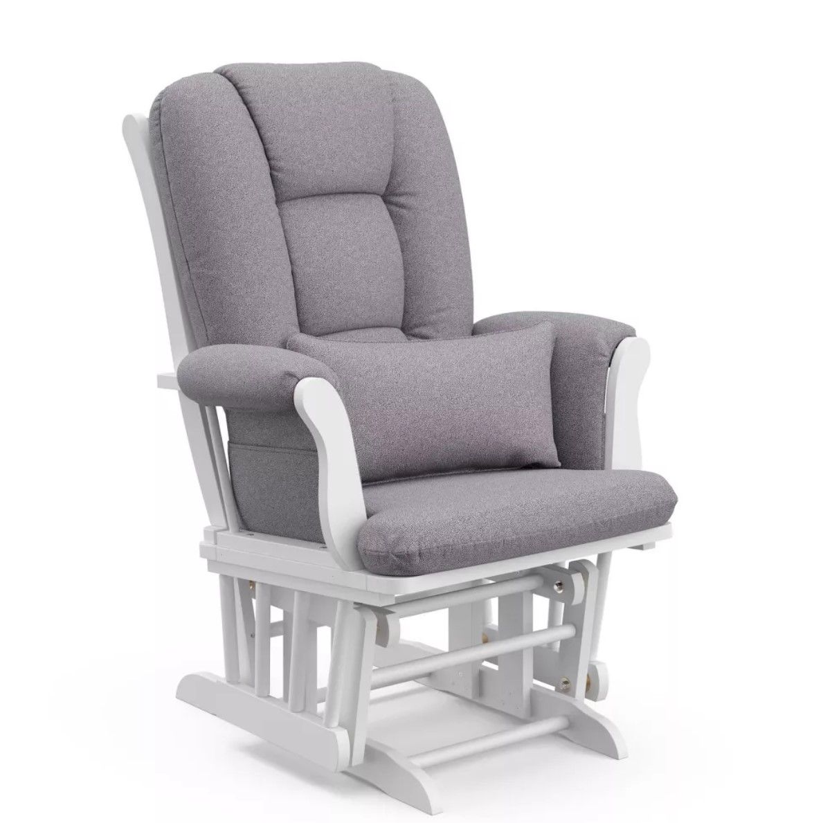 Storkcraft Tuscany White Frame Glider and Ottoman thumbnail 2