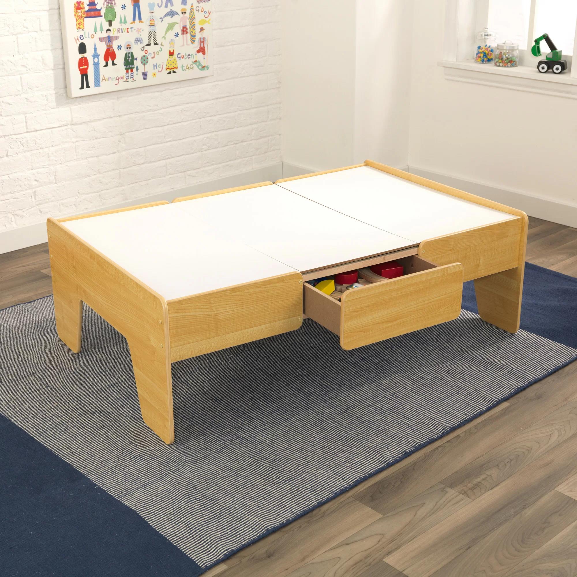 Double Sided Wood Train and Activity Table thumbnail 6