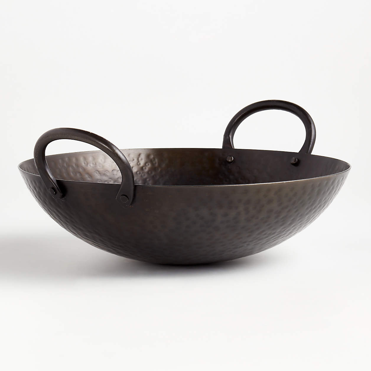 Feast Hammered Iron Serving Bowl with Handles thumbnail 3