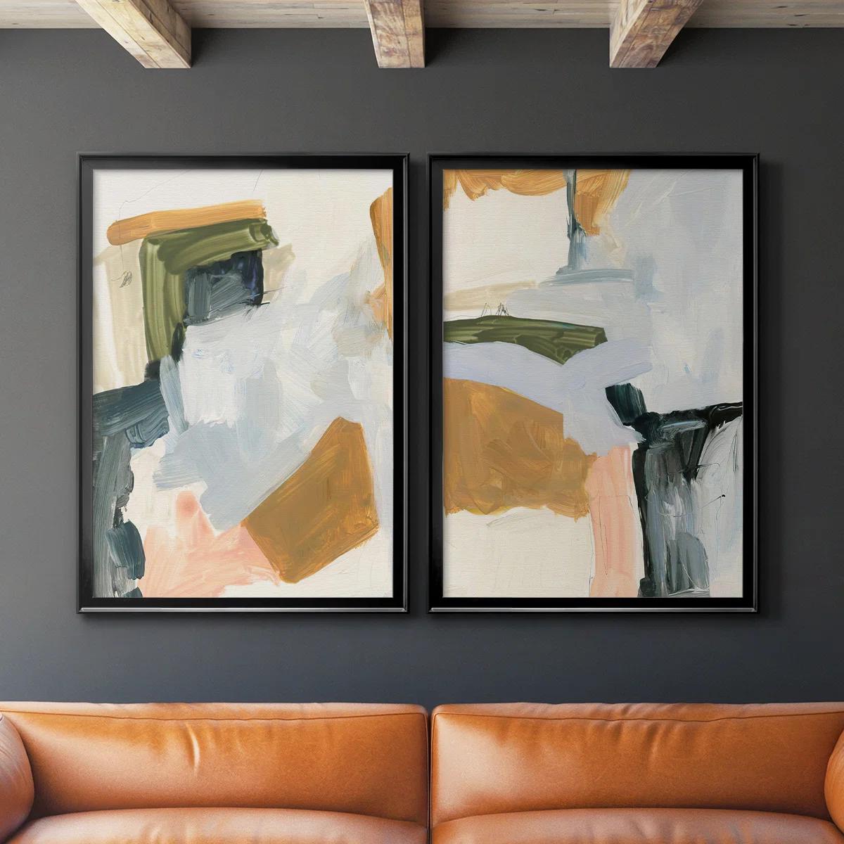 Palette Meld I Framed On Canvas 2 Pieces Painting-42.5"x61" thumbnail 5
