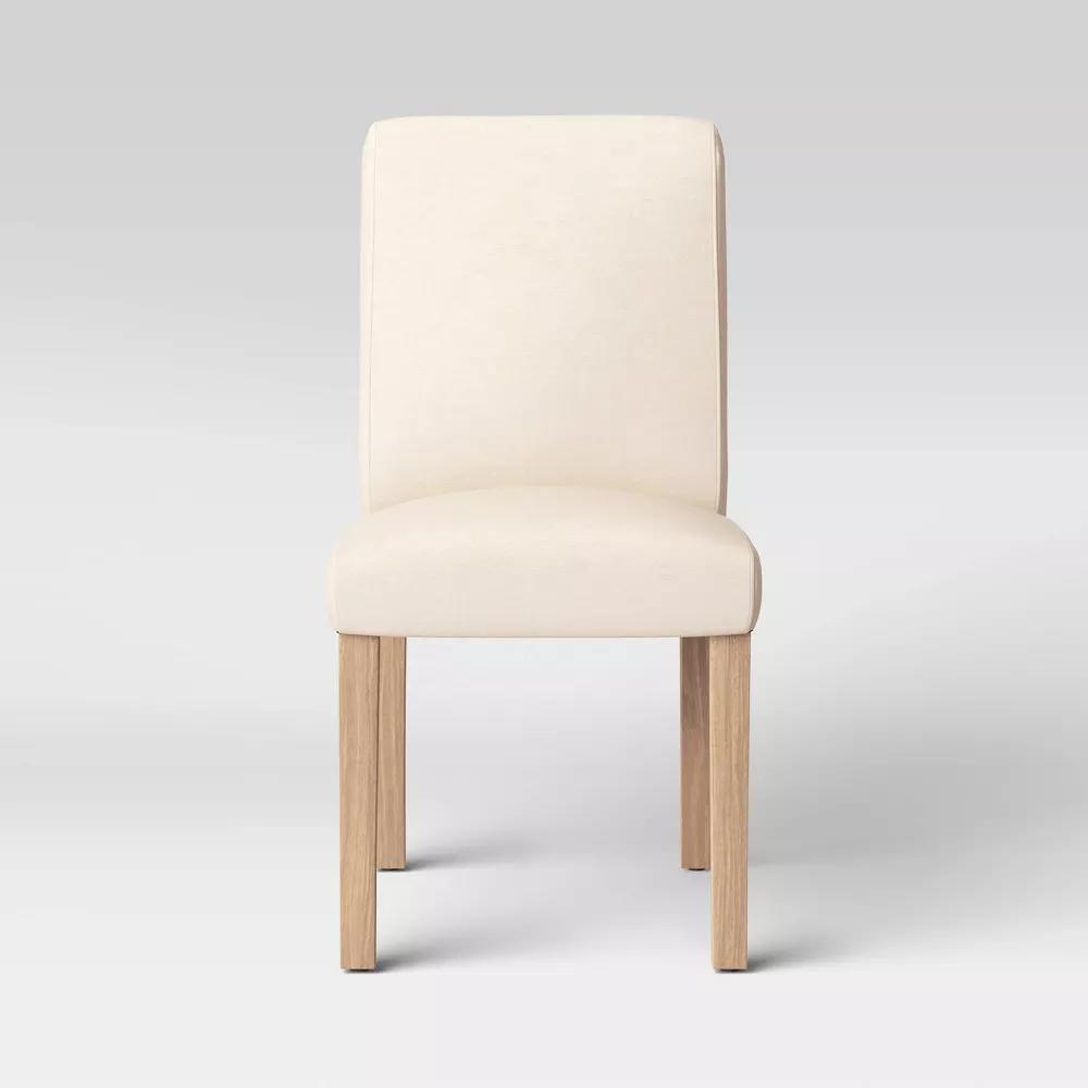 Graham Upholstered Parsons Dining Chair Linen thumbnail 3
