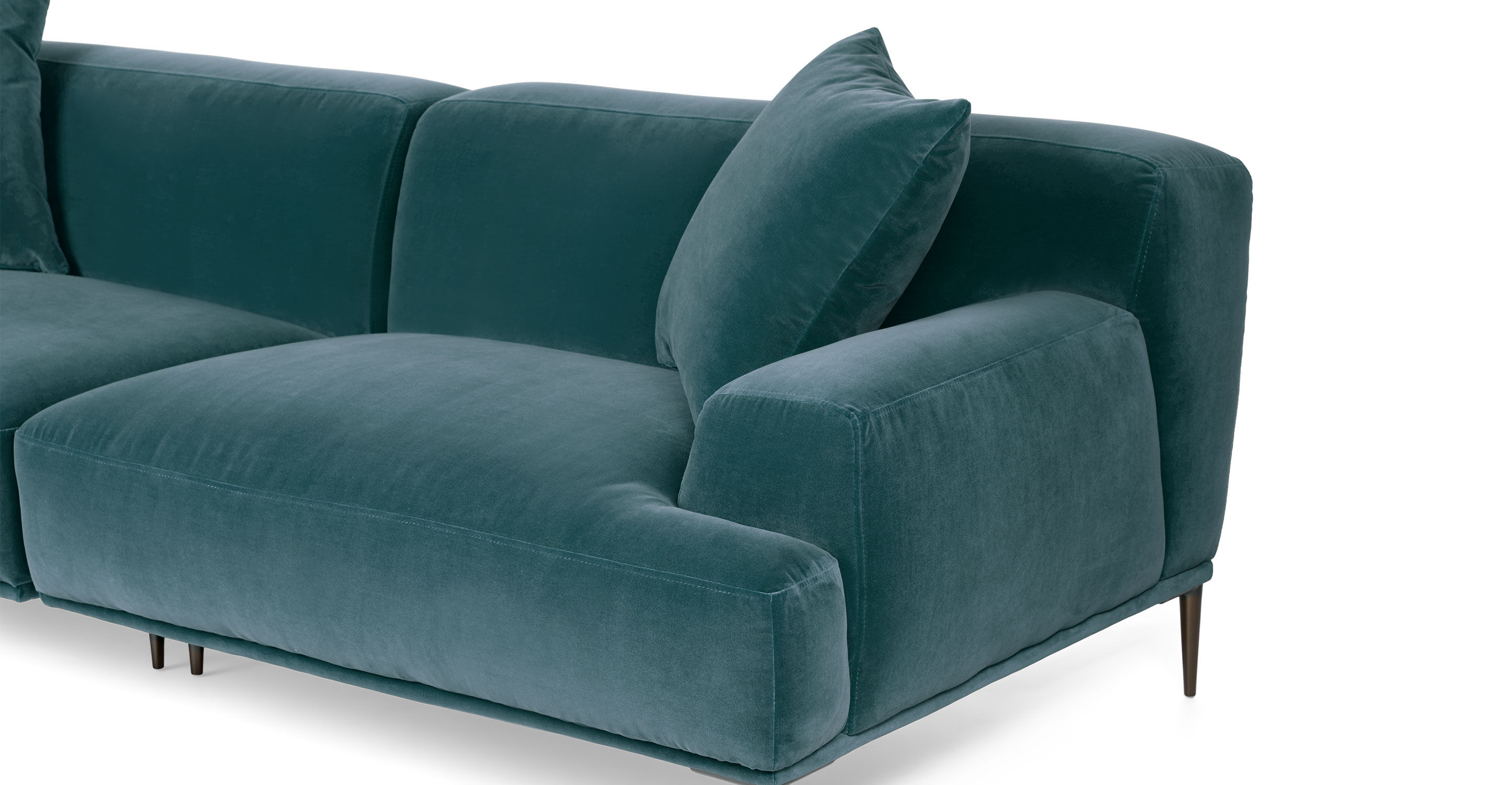 Abisko Plush Pacific Blue Sofa thumbnail 7