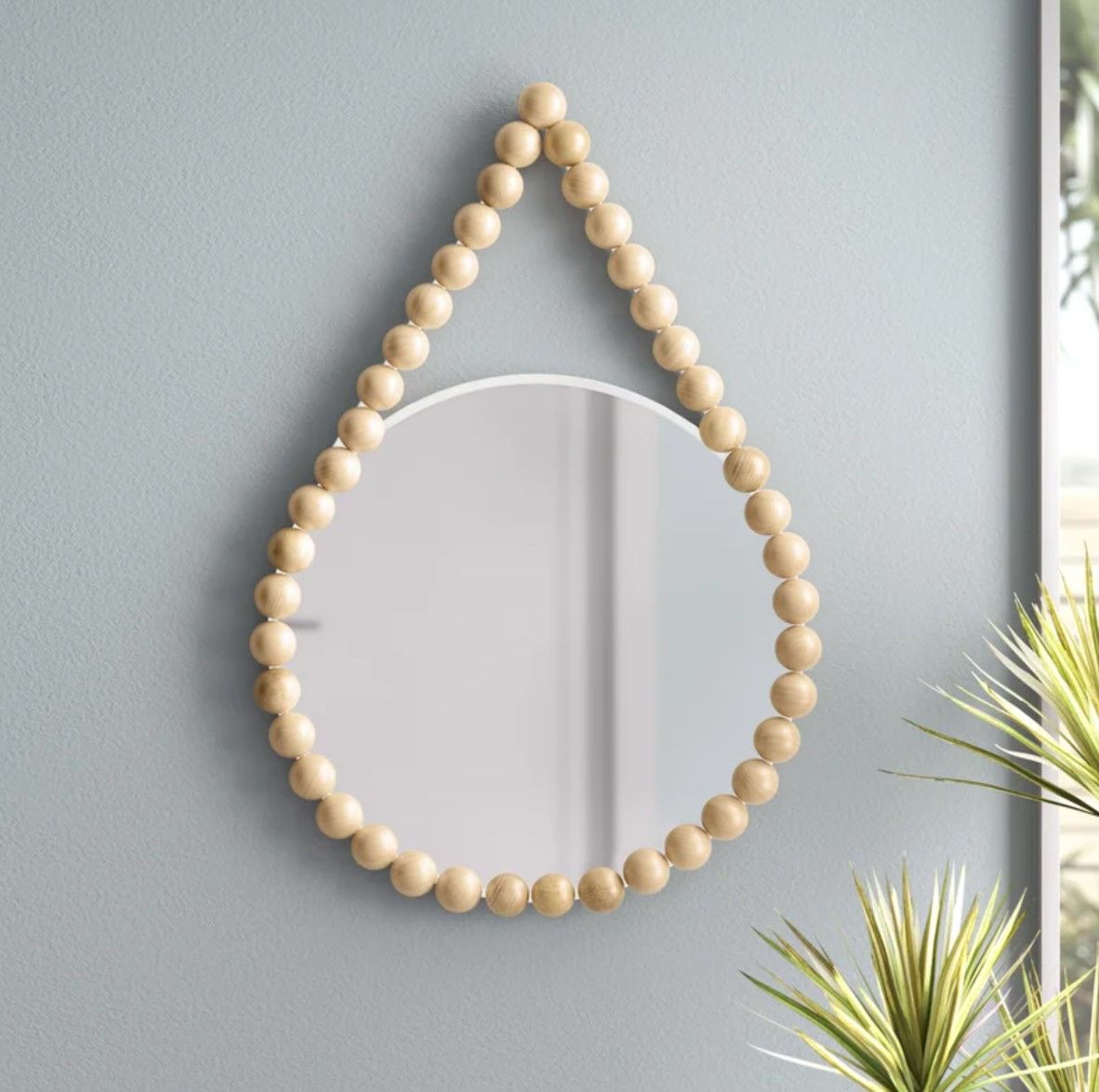 ohanna 36 Beaded Round Mirror thumbnail 2