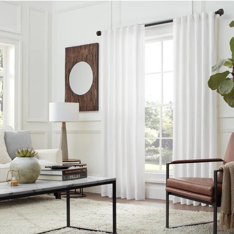Curtain Rod Set with Modern Doorknob 72"-144" thumbnail 2