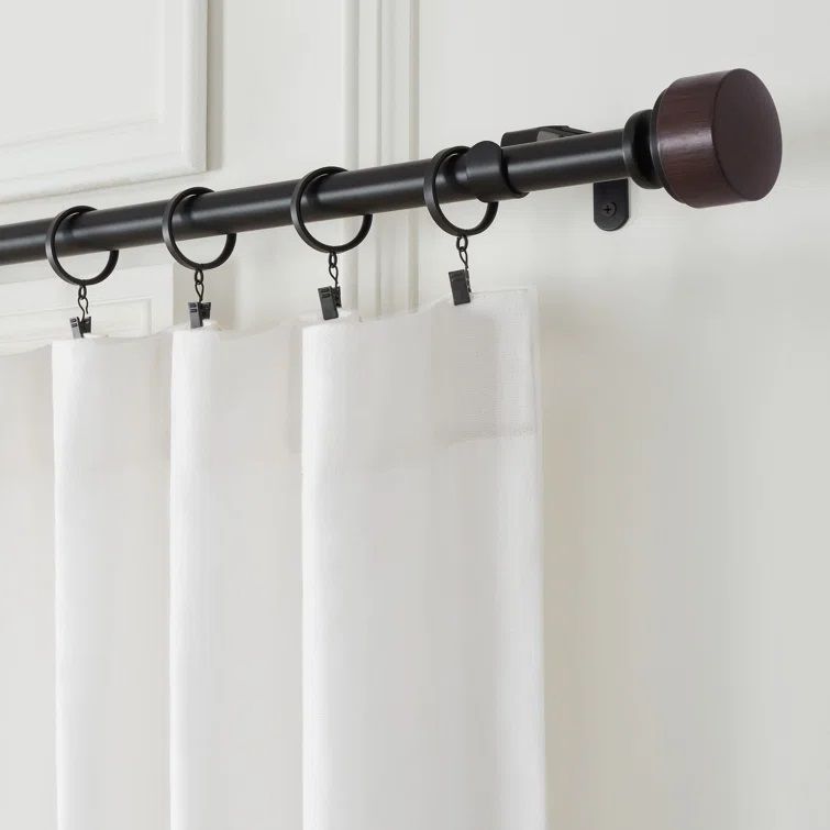 Curtain Rod Set with Modern Doorknob 72"-144" thumbnail 3