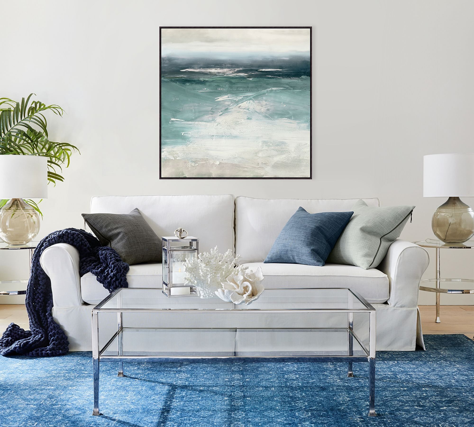 View North Hand Embellished Framed Canvas thumbnail 2