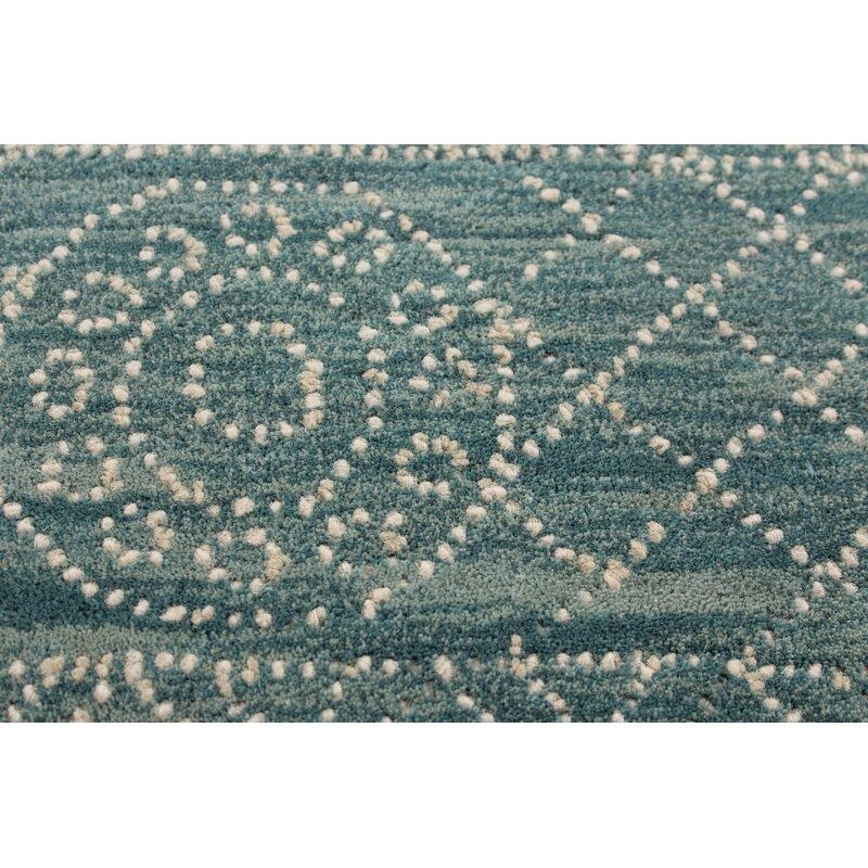 Gardea Handmade Hand Tufted Wool Teal Rug thumbnail 3
