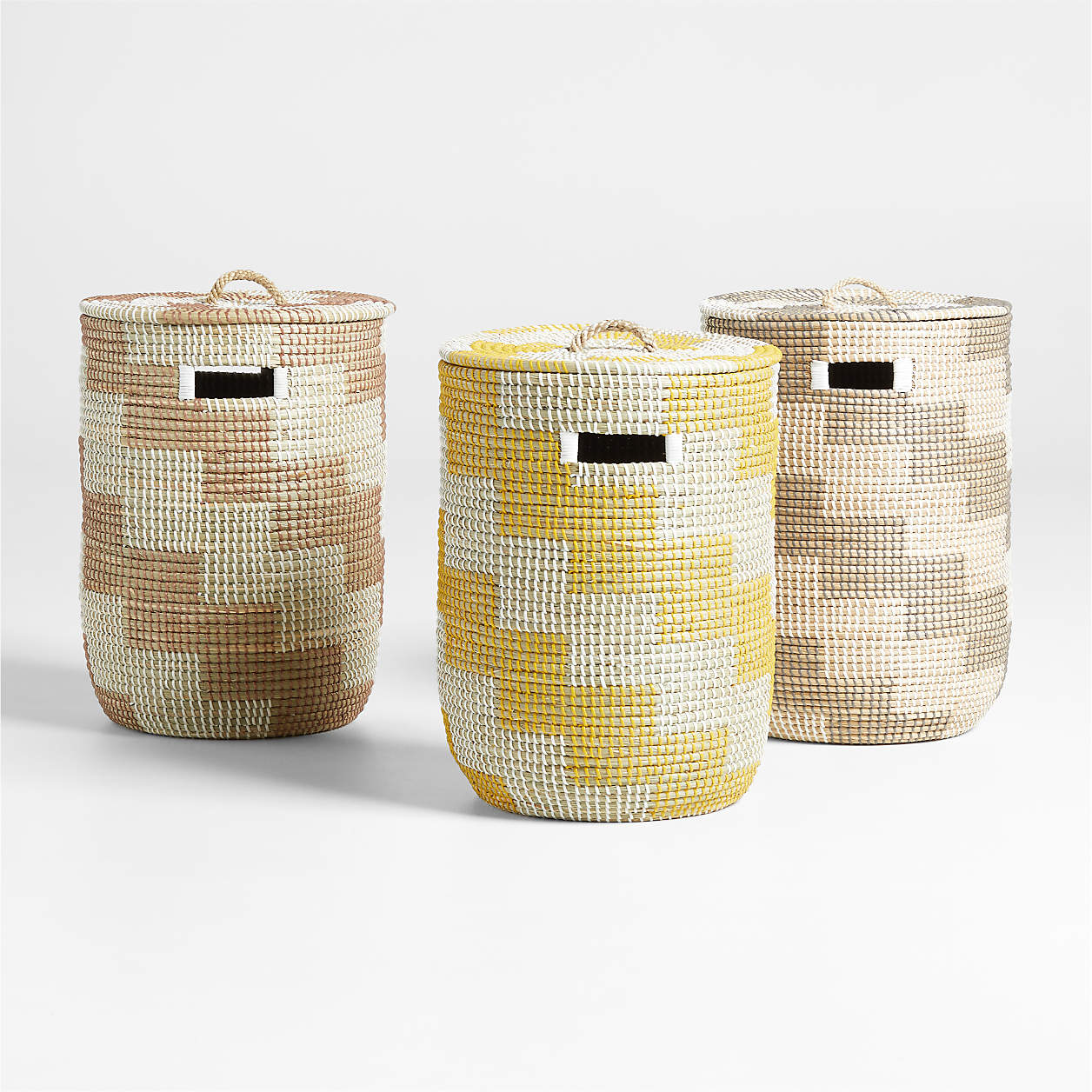 Merchant Silver Woven Hamper with Handles thumbnail 3