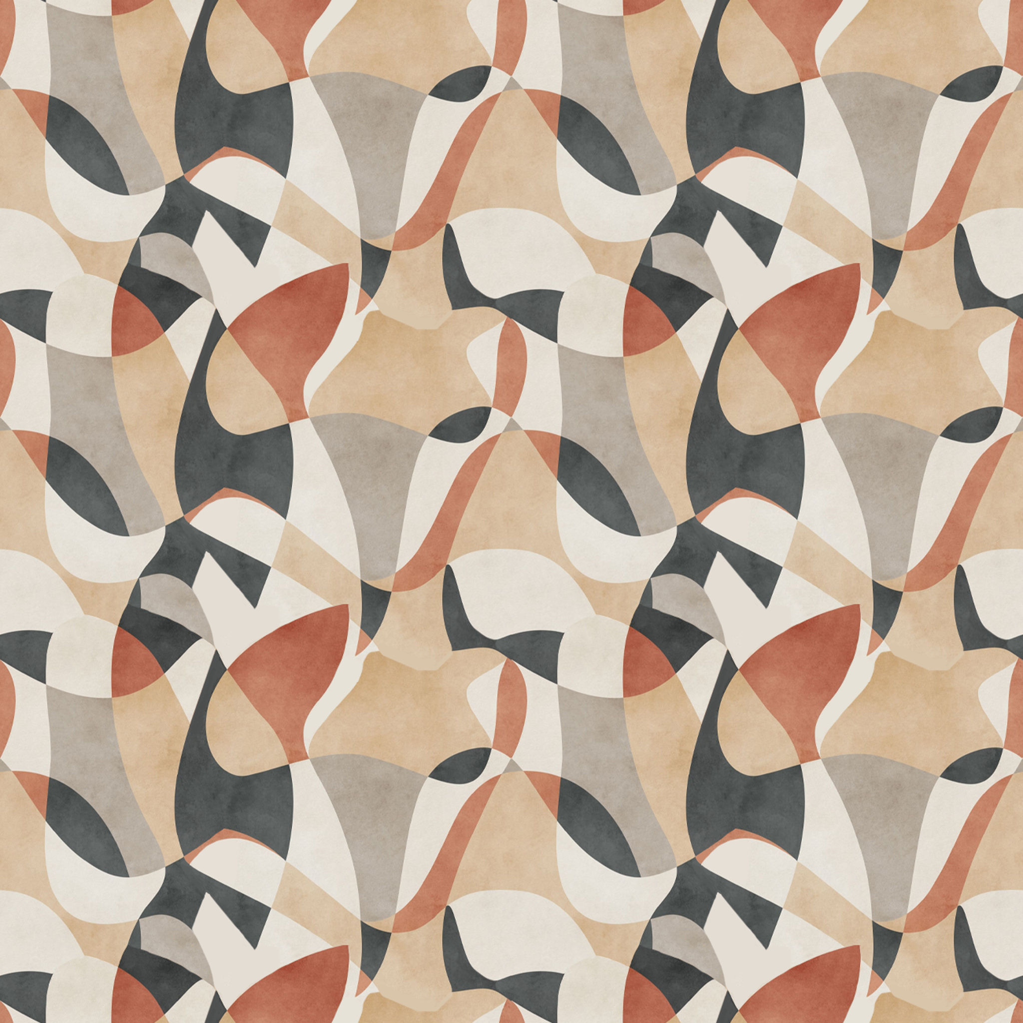 Boho Geometric Abstract Art Wallpaper Mural thumbnail 3