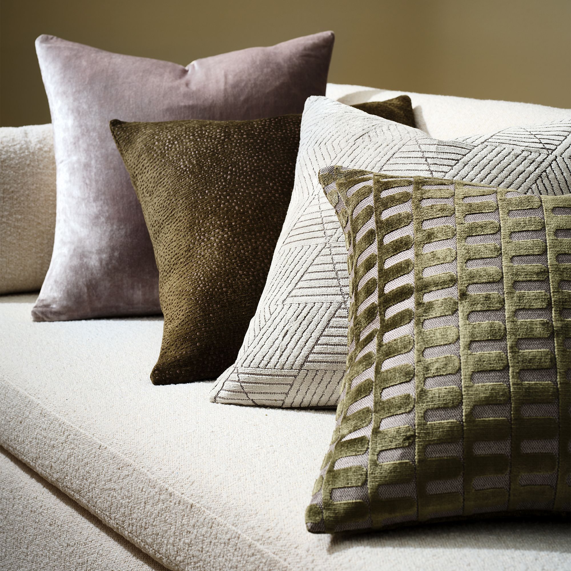 Geo Facet Jacquard Velvet Pillow Cover thumbnail 2