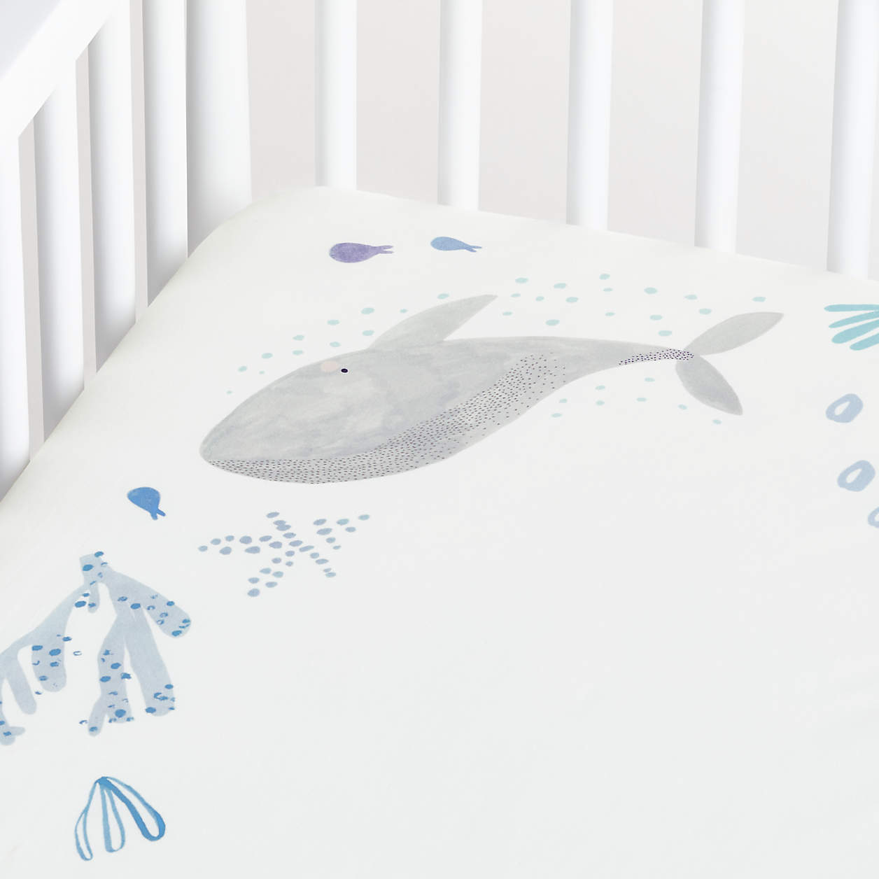 Organic Cotton Sea Baby Crib Placement Fitted Sheet thumbnail 2