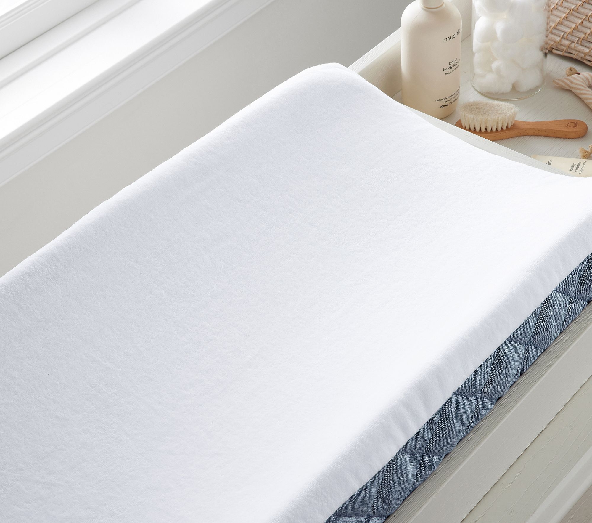 European Linen Terry Changing Pad Cover thumbnail 2