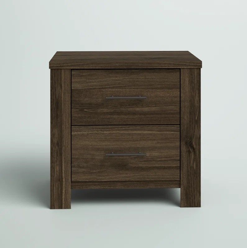 Van Maanen 2 Drawer Nightstand in Brown thumbnail 2