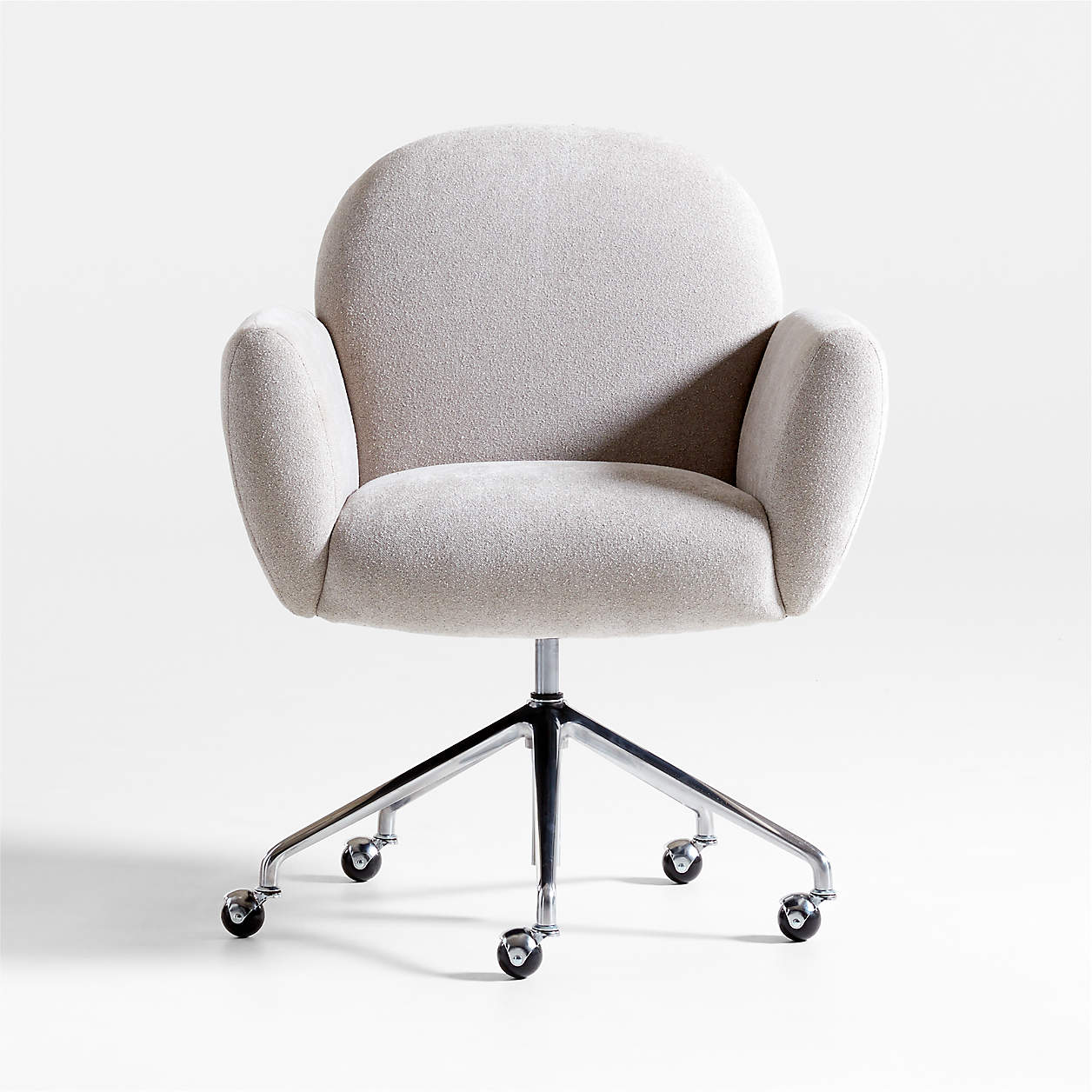 Imogen Grey Upholstered Office Chair with Casters thumbnail 2