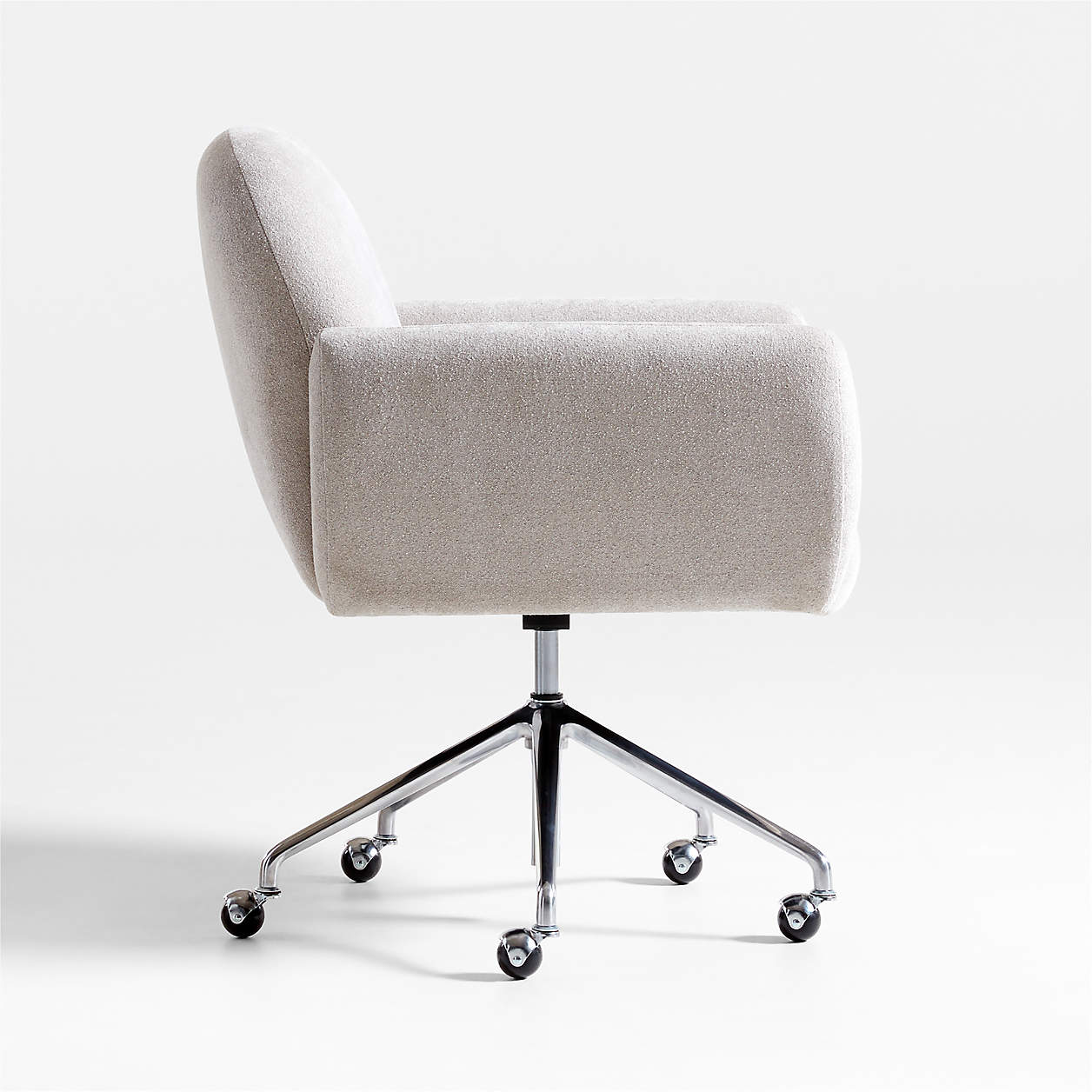Imogen Grey Upholstered Office Chair with Casters thumbnail 3