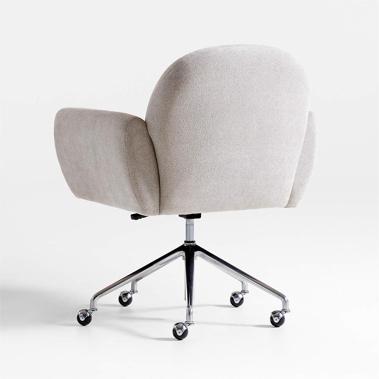 Imogen Grey Upholstered Office Chair with Casters thumbnail 4