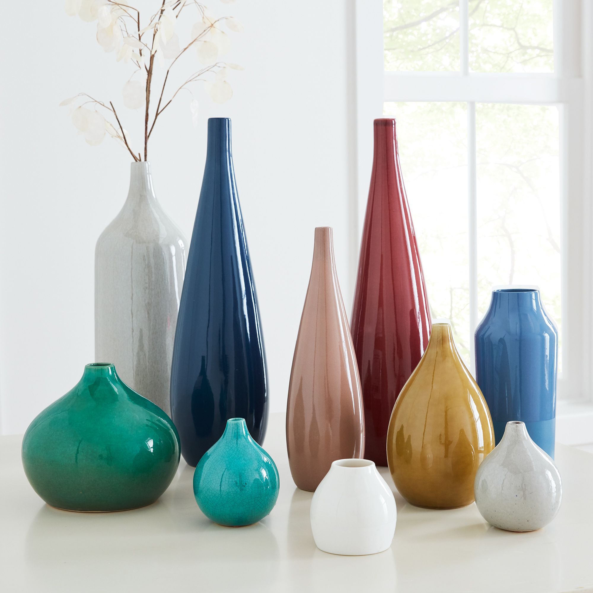 Bright Ceramic Vases Wide Teardrop thumbnail 2