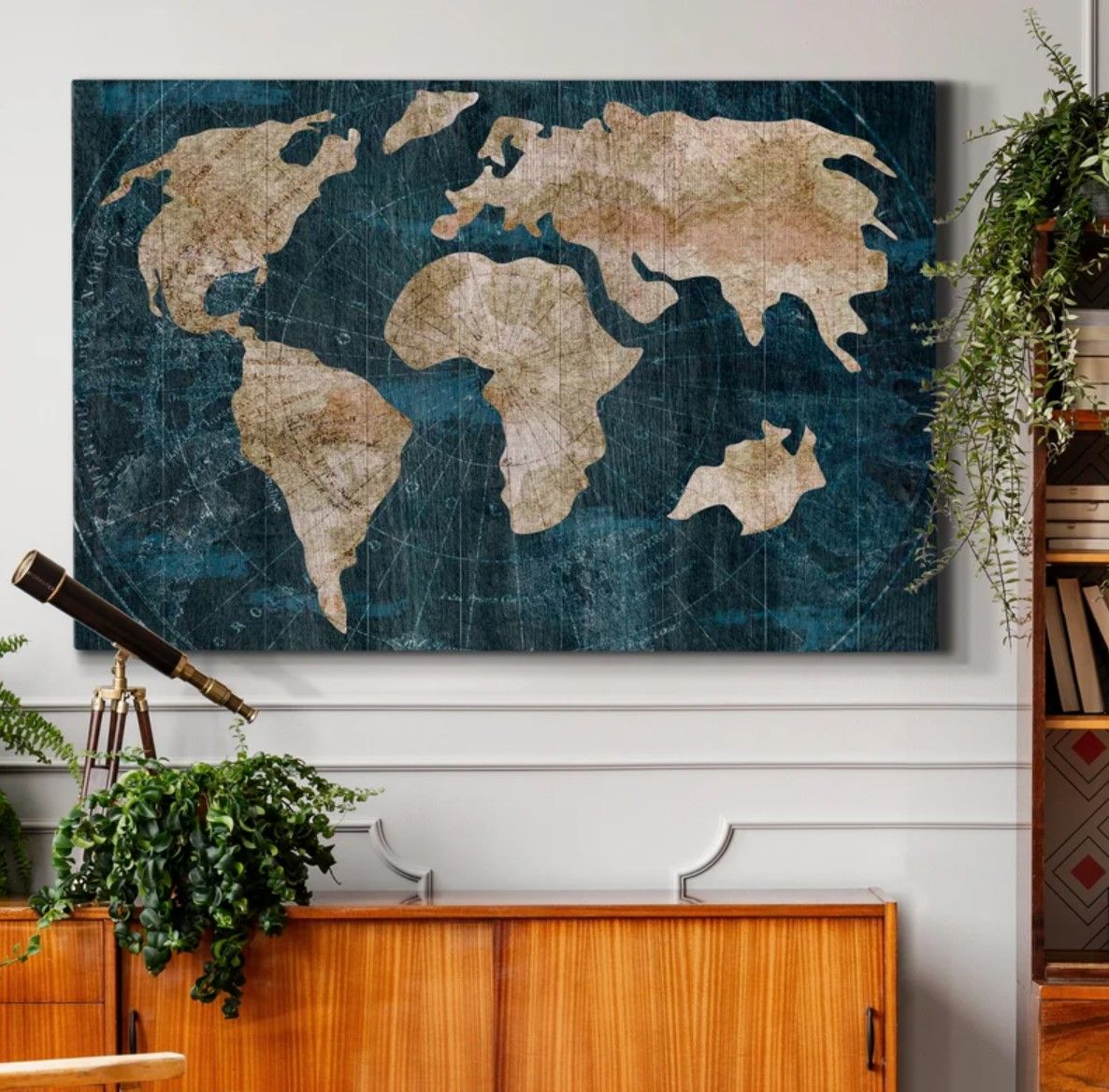 Industrial Map Framed On Canvas Print thumbnail 2