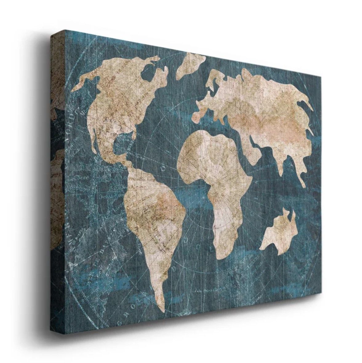 Industrial Map Framed On Canvas Print thumbnail 3
