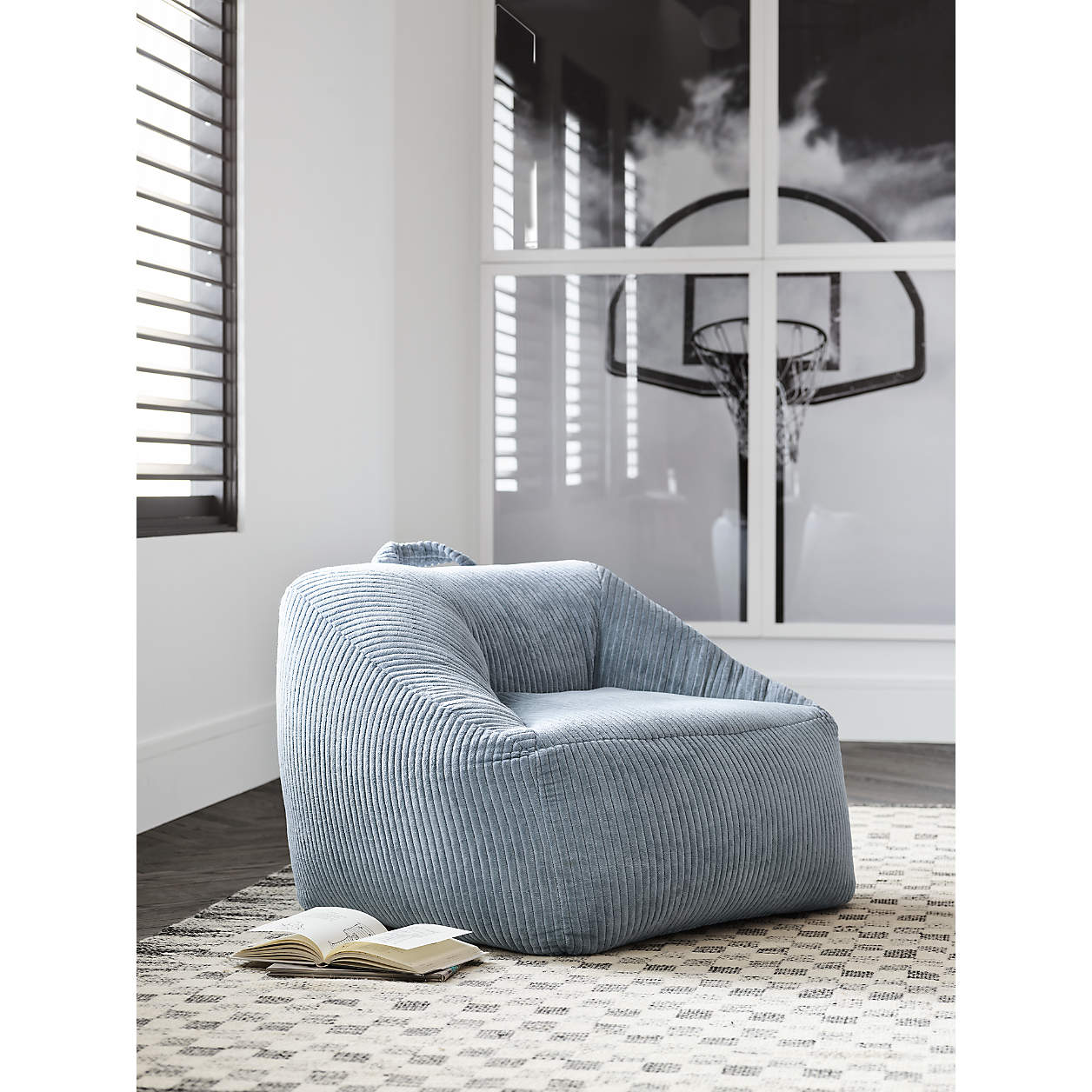 Gold Corduroy Kids Plush Chair thumbnail 2