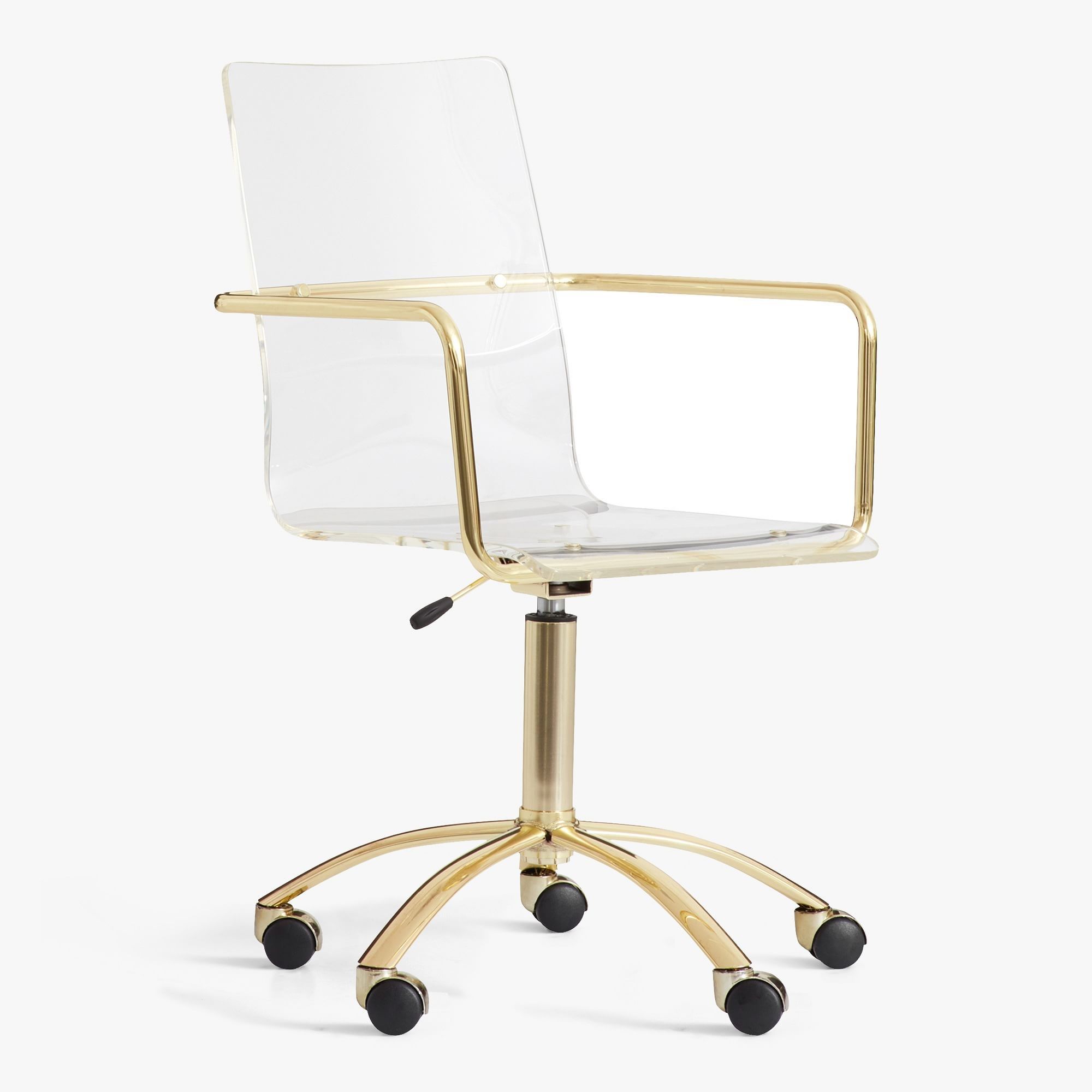 Paige Acrylic Swivel Desk Chair thumbnail 2