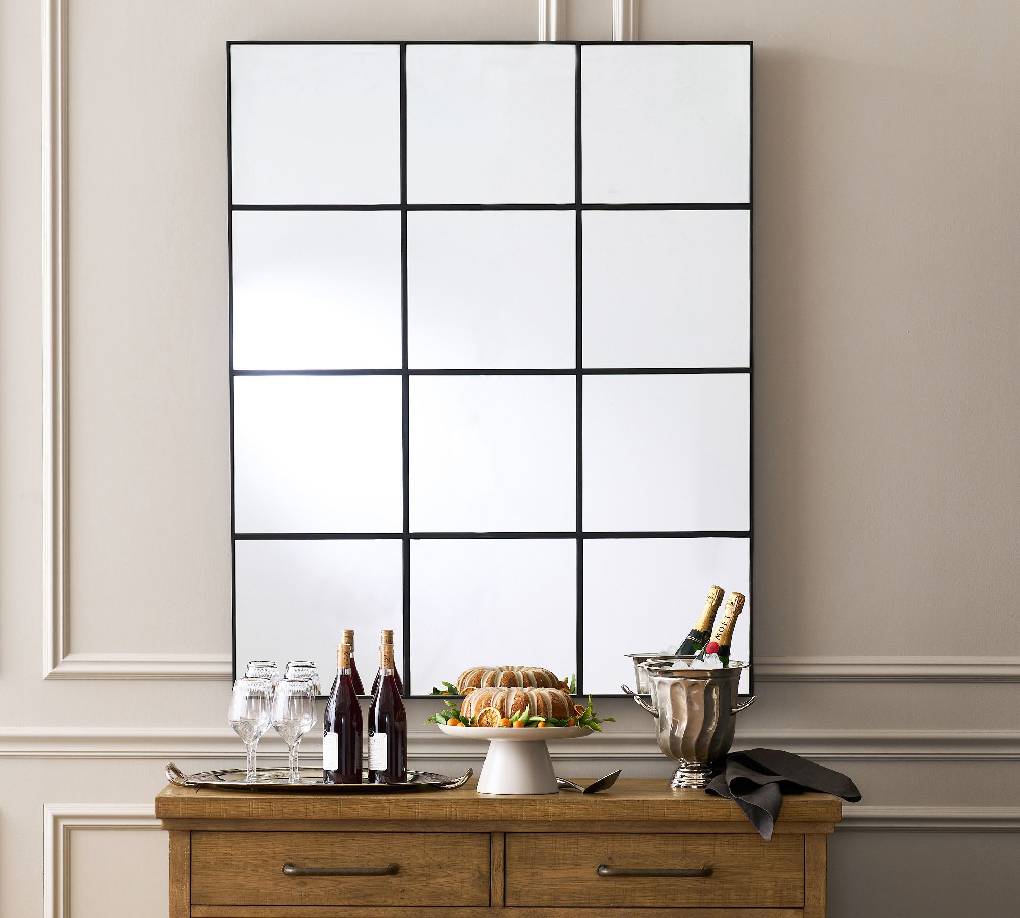 Hayes Paned Rectangular Mirror thumbnail 2