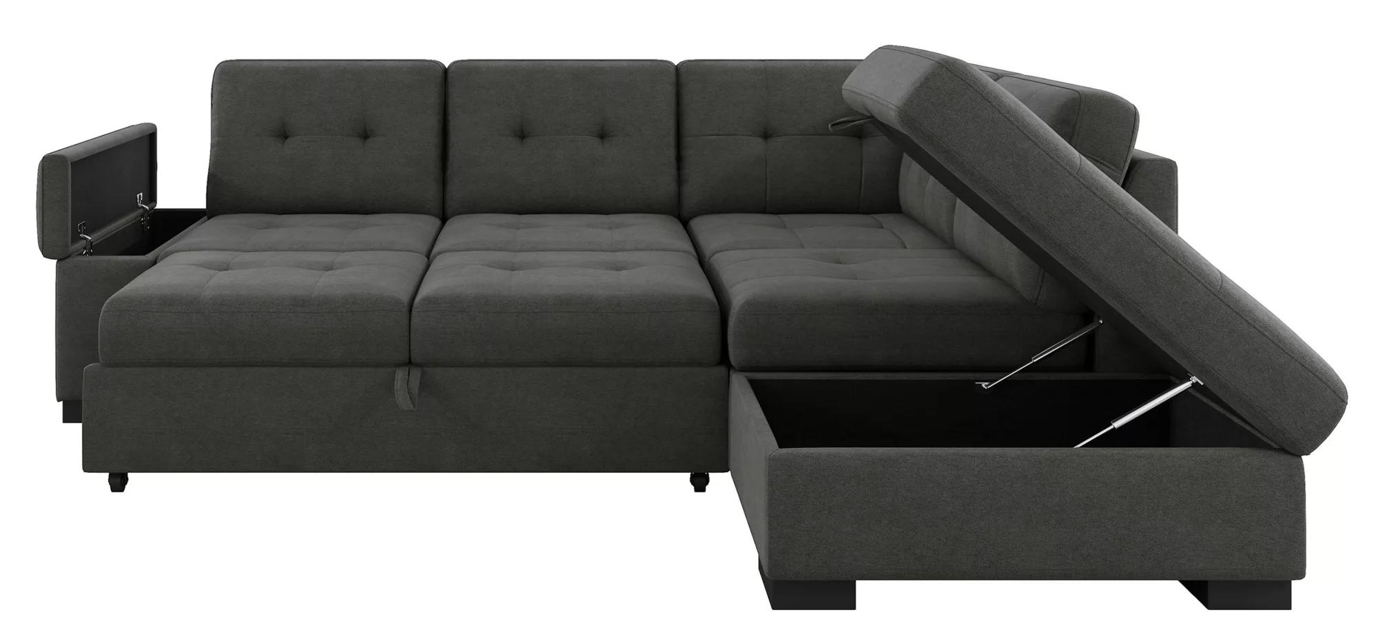 Antonio 2 pc Right Hand Facing Sectional Sleeper Sofa thumbnail 3