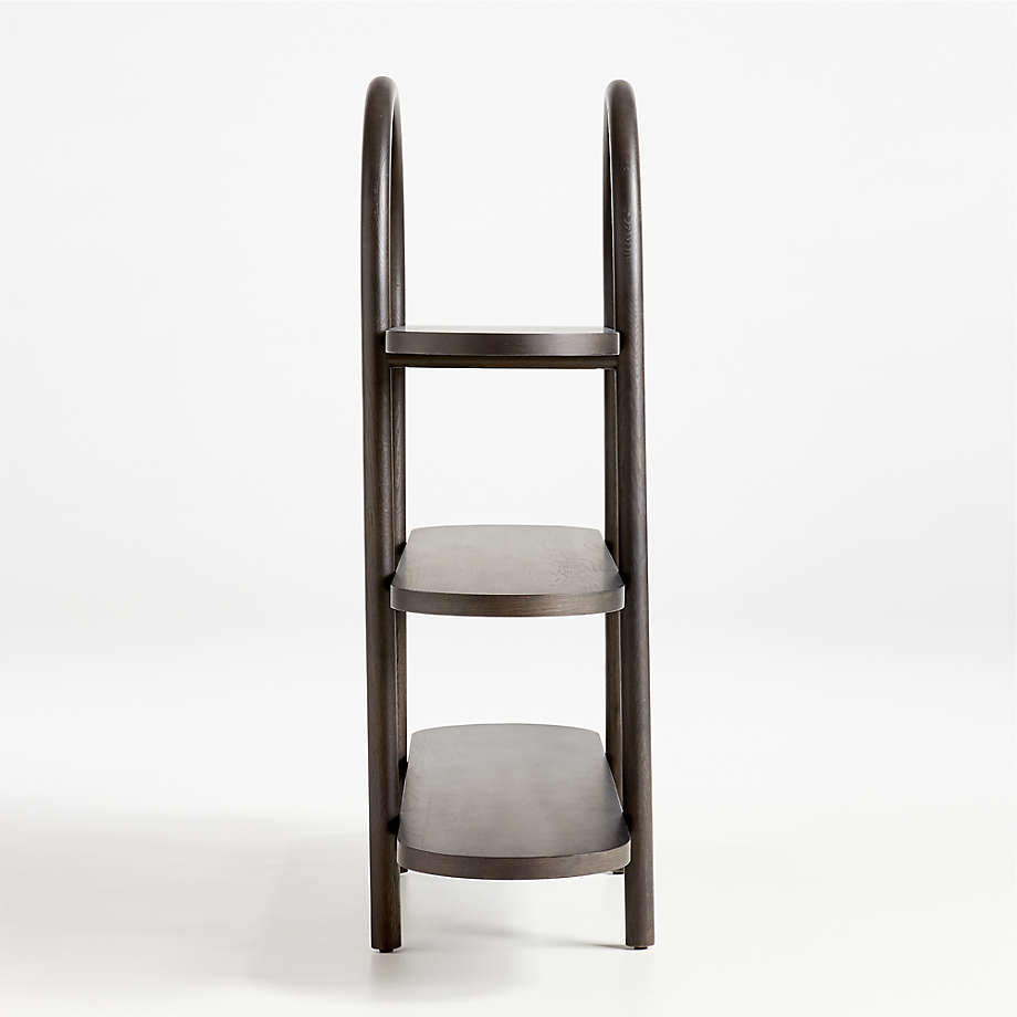 Canyon Black Wood Wide 3-Shelf Bookcase thumbnail 3