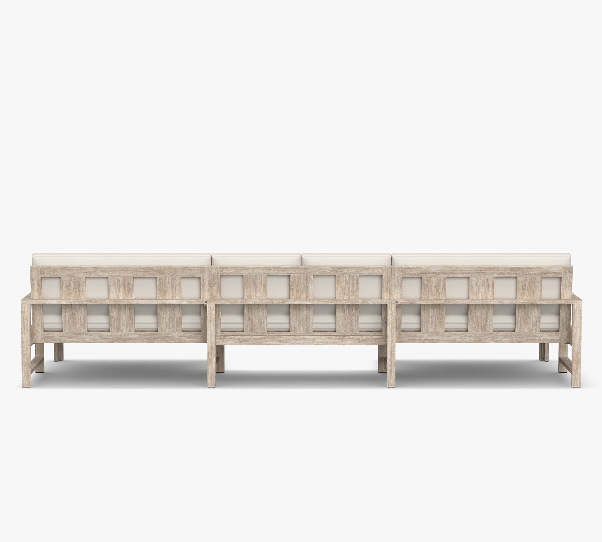 Indio Eucalyptus 3-Piece U-Shaped Double Chaise Outdoor Sectional (140") thumbnail 3